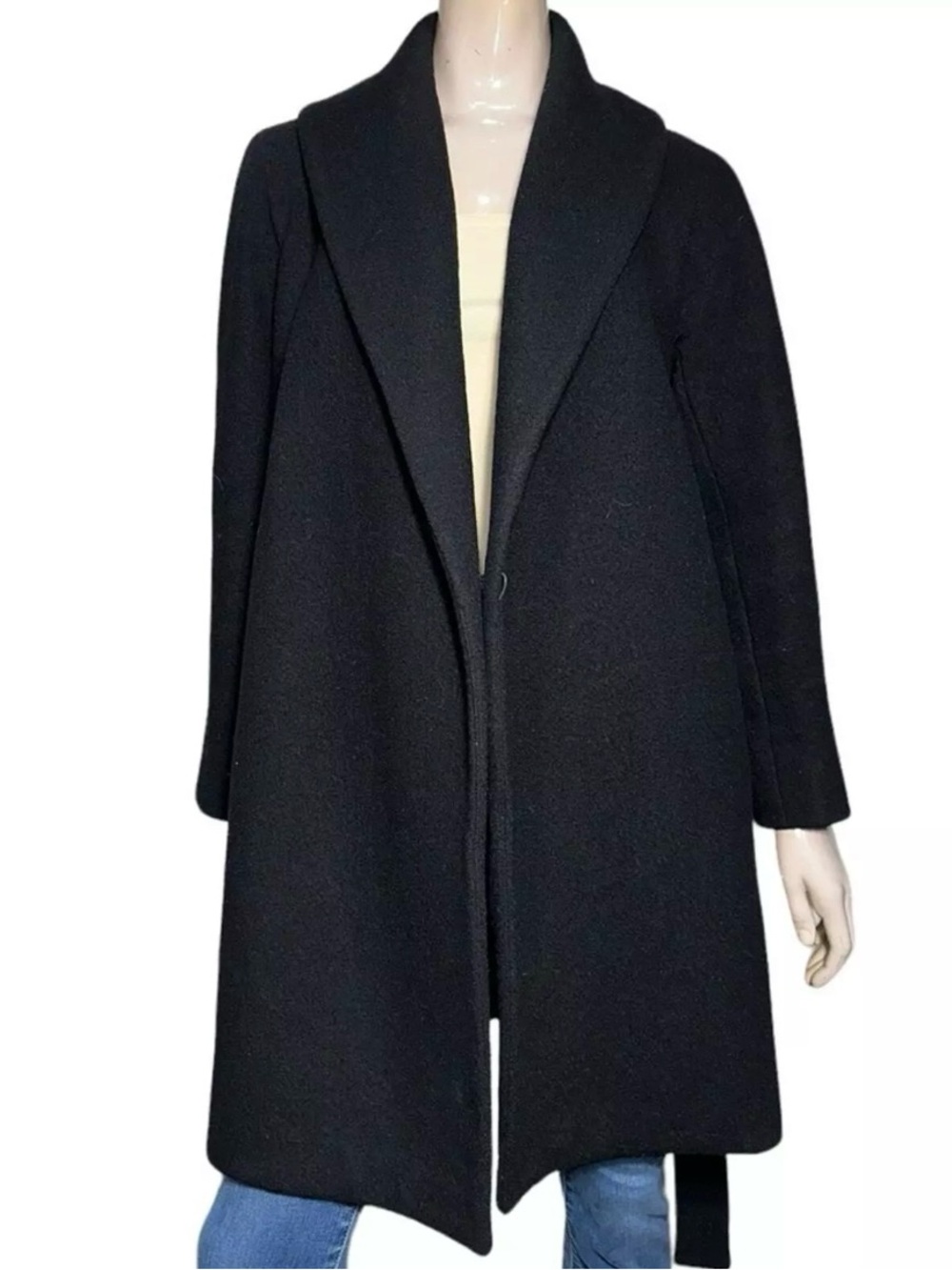 Babaton Atelier Black Wool Coat